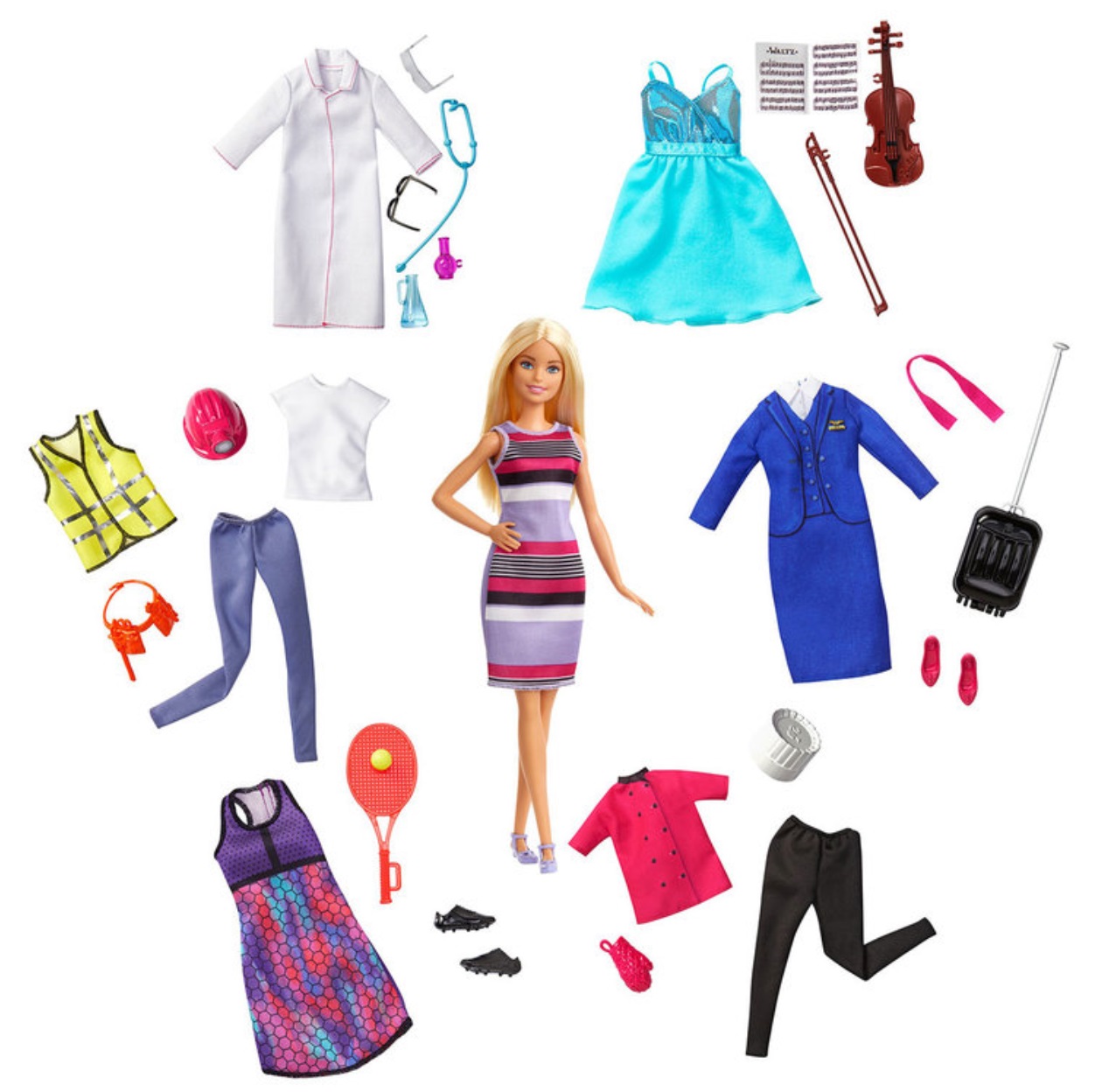 Barbie Dream Careers Fashion Closet Doll Dress up Set with ...