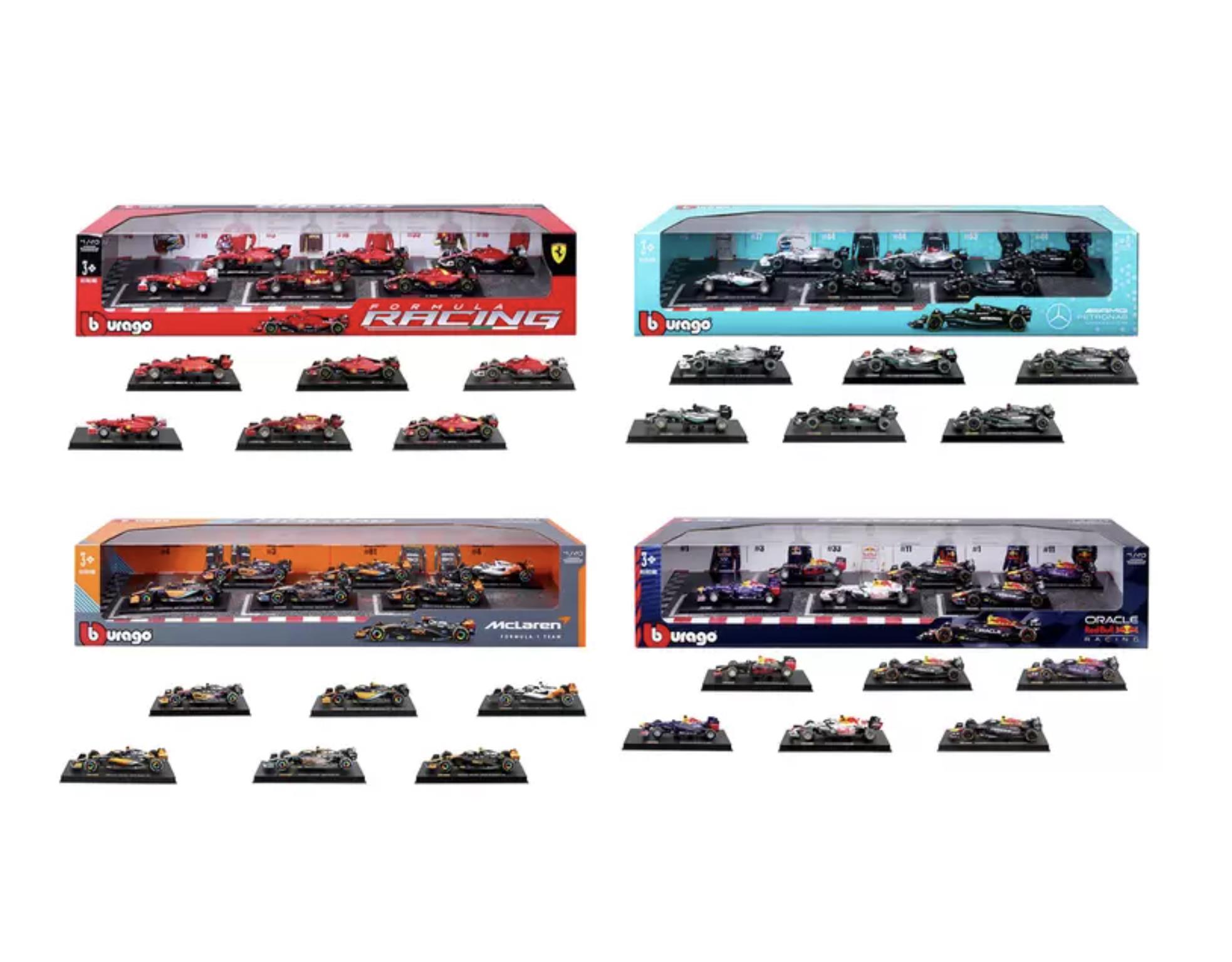 Set De 6 Autos F1 Formula 1 Bburago Colección A Escala 1:43 | Meses sin